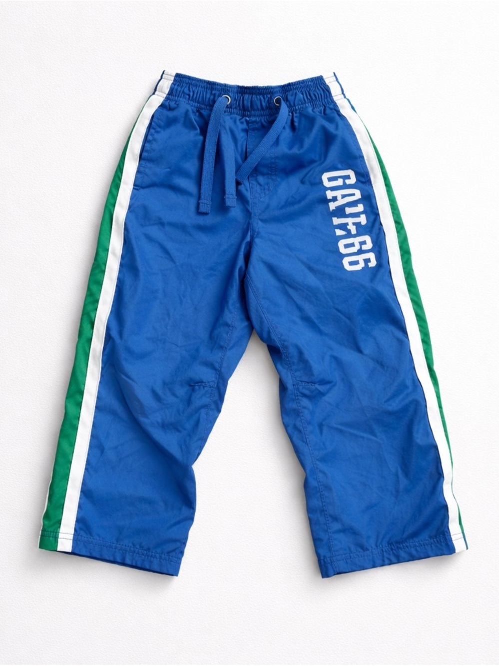 GAP babyGap Blue and Green Lined Splash pants 3T
